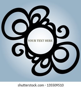 Elegant vignette frame for your text card background, vector