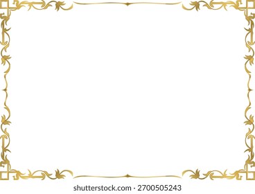 Elegantes Weinmuster Dekoration Gold Classic Rahmen Rahmen