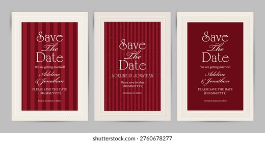 Elegant Vintage A4 Embossed Frames. Card or Invitation Vector template