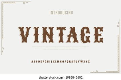Elegant vintage alphabet letters font . Typography Luxury classic lettering serif fonts decorative  retro concept. vector illustration