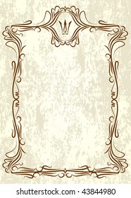 Elegant vintage background with crown.