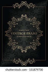 Elegant vintage background with a frame             