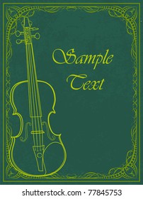 Elegant vintage background with viola