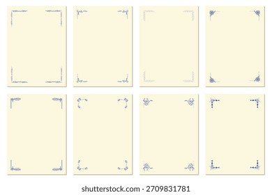 Elegante marco de borde vintage con decoraciones de esquina adornadas. Plantillas clásicas en blanco perfectas para certificados, invitaciones y papelería. Colección de contorno decorativo de alta calidad.