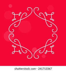 Elegant vintage border. Modern monogram badge. Decorative background for logo. Vector abstract background.