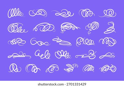 Elegant vintage calligraphic swirl lines and decorative ornaments. Perfect for logo frames, invitations, menus, or luxury branding design.