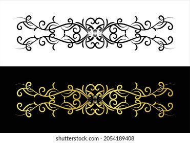 Elegant vintage calligraphic vignette or divider for greeting card, banner, retro party, wedding invitation, Vector illustration.