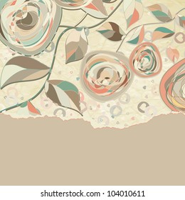 Elegant vintage card template with copy space. EPS 8 vector