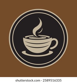 Elegant vintage coffee logo vector