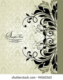 ELEGANT VINTAGE DAMASK INVITATION CARD