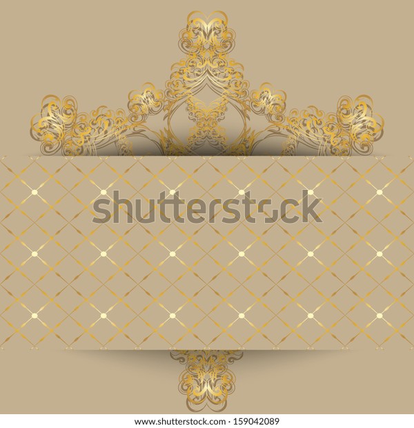 Elegant vintage design greeting card or\
invitation. It can be used in web design as a background or banner.\
Vector illustration.