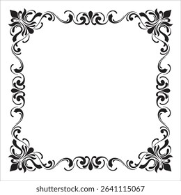Elegant Vintage Floral Ornamental Frame Design