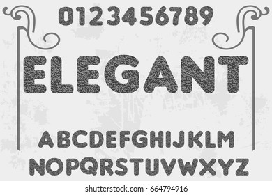 elegant vintage font typeface vector handcrafted