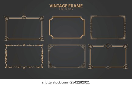 Elegant Vintage Frame Collection with Ornate Border Designs for Invitations Certificates and Decorative Templates in EPS Vector Format