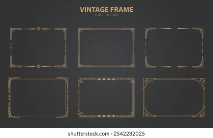Elegant Vintage Frame Collection with Ornate Border Designs for Invitations Certificates and Decorative Templates in EPS Vector Format