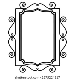 Elegant vintage frame design with intricate decorative borders, ideal for enhancing invitations, certificates, photo albums, and retro-style graphic projects. vintage, frame, border, retro, ornate

