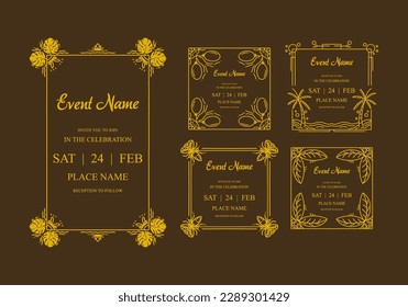 Elegant vintage frame design for invitation card or flyer