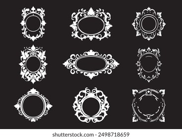 Elegant Vintage Frame Designs - Ornate Vector Collection for Decorative Projects And Cards	