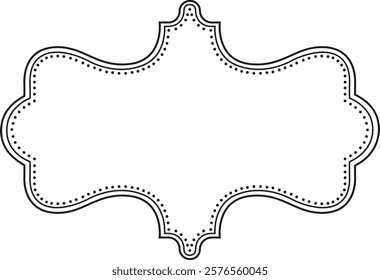 Elegant vintage frame featuring a dotted border, creating a unique and decorative shape, perfect for adding a touch of classic style to various design projects