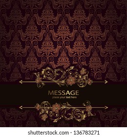 Elegant vintage frame with floral  pattern