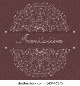 Elegant vintage frame with floral pattern