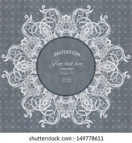 Elegant vintage frame with floral pattern