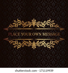Elegant vintage frame with floral pattern