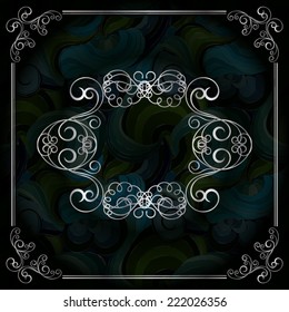 Elegant vintage frame with floral pattern