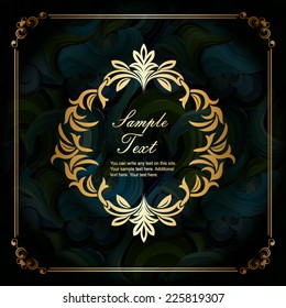 Elegant vintage frame with floral pattern