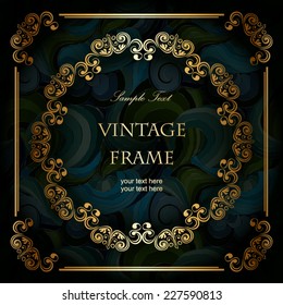 Elegant vintage frame with floral pattern