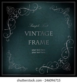 Elegant vintage frame with floral pattern