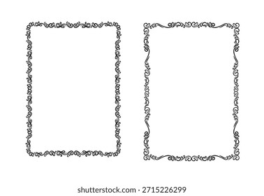 Colección elegante del ornamento del divisor de frontera de los marcos de Antiguas