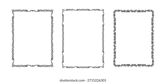 Colección elegante del ornamento del divisor de frontera de los marcos de Antiguas