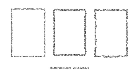 Colección elegante del ornamento del divisor de frontera de los marcos de Antiguas