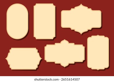 elegant vintage frames and decorative labels for invitations, certificates, and refined textual displays