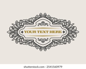Elegant vintage frames with intricate floral and ornamental details, perfect for adding a classic touch to labels, invitations, and decorative borders in various design projects