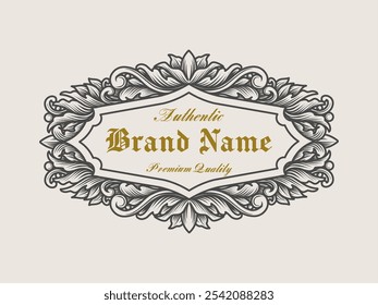 Elegant vintage frames with intricate floral and ornamental details, perfect for adding a classic touch to labels, invitations, and decorative borders in various design projects