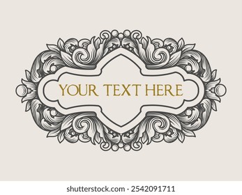 Elegant vintage frames with intricate floral and ornamental details, perfect for adding a classic touch to labels, invitations, and decorative borders in various design projects