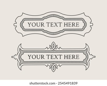 Elegant vintage frames, perfect for adding a classic touch to labels, invitations, book cover and decorative borders in various design projects