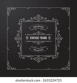 Elegant vintage frames in various shapes and styles. Ornate and decorative frames for invitations or labels. Classic frame designs for vintage aesthetics. Vintage ornamental elements 
