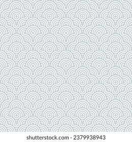 Elegant, vintage, geometric wall paper design in Asian style art, seamless pattern
