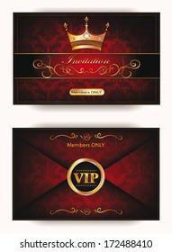 Elegant Vintage Gold Vip Invitation Envelope