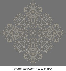 Elegant vintage golden vector ornament in classic style. Abstract traditional pattern with oriental elements. Classic vintage pattern