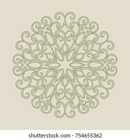 Elegant vintage graceful ornament. Design element for wedding invitation or announcement template, banner, postcard, save the date, greeting card, invitation. Vector illustration.