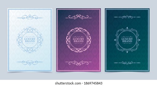 elegant vintage greeting card with modern pattern motif