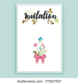 Elegant vintage invitation card. minimalism. vector