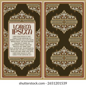 Elegant vintage Mughal floral and bird pattern with medieval Asian style, ideal for invitation cards, certificates, fabric print, and wallpaper background.