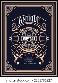 Elegant Vintage Ornament Design with Antique Victorian style and Decorative Patterns
