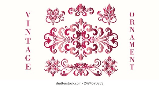Elegant Vintage Ornament Divider and Decorative Elements Collection - Perfect for Retro-Inspired Projects, Invitations, and Graphic Design Needs