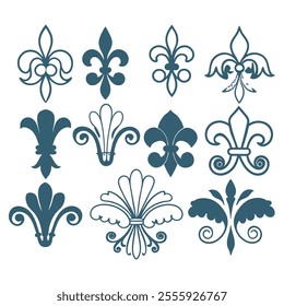 Elegant Vintage Ornamental Flourishes and Decorative Design Elements Set